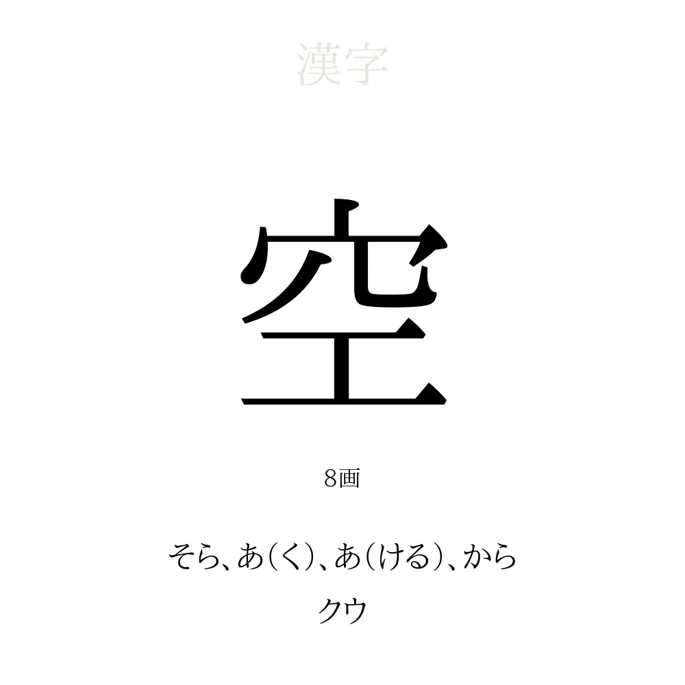 空 の 名前 一覧