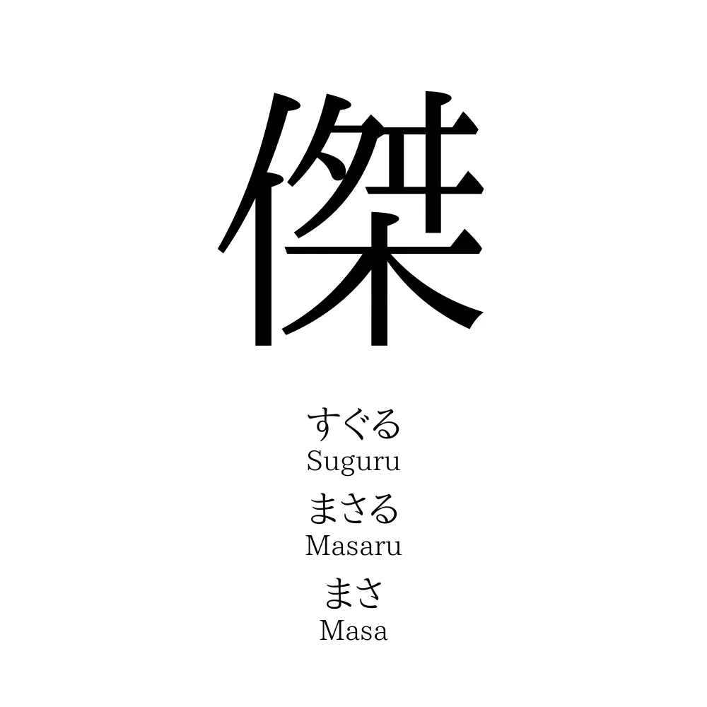 傑 名前の意味 読み方 いいねの数は 名付けポン
