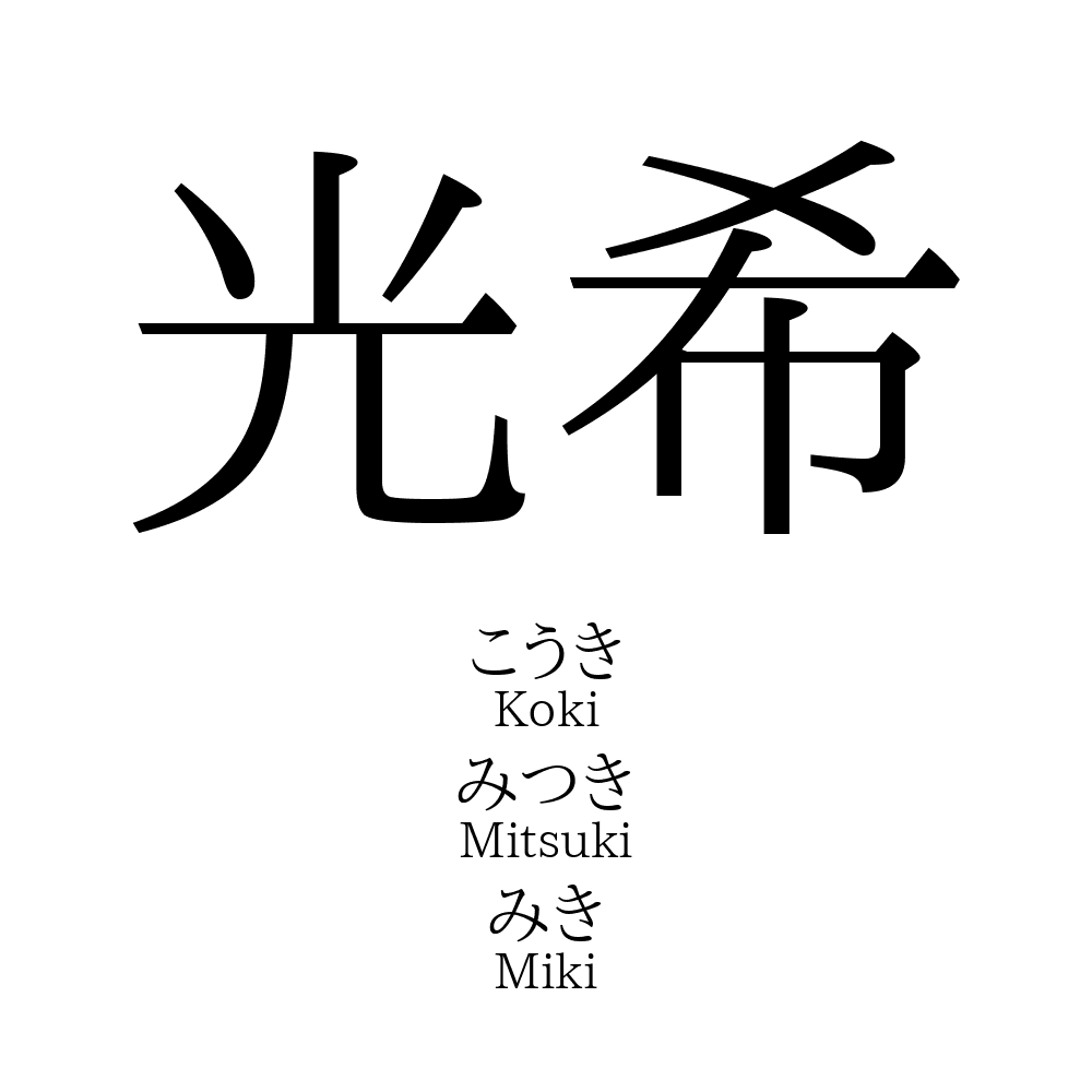 光希 読み方