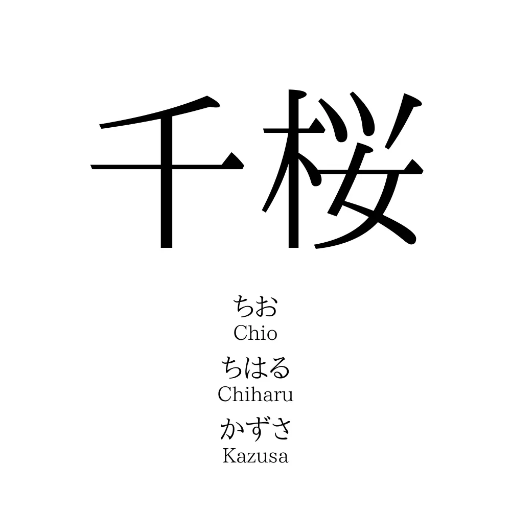千桜 名前の意味 読み方 いいねの数は 名付けポン