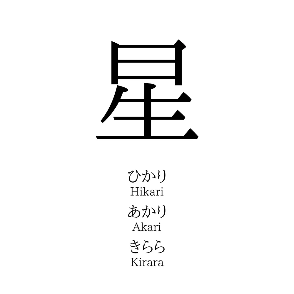 星 名前の意味 読み方 いいねの数は 名付けポン