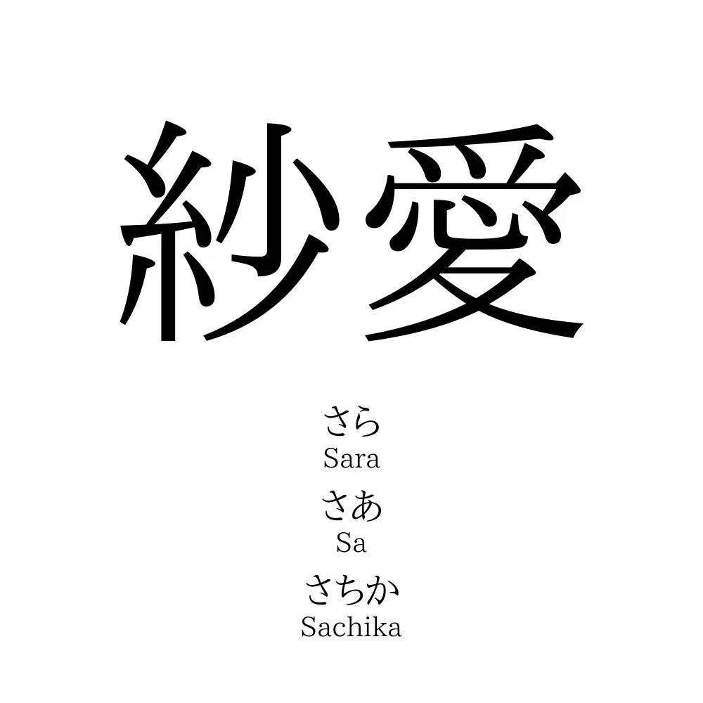 紗愛 名前の意味 読み方 いいねの数は 名付けポン