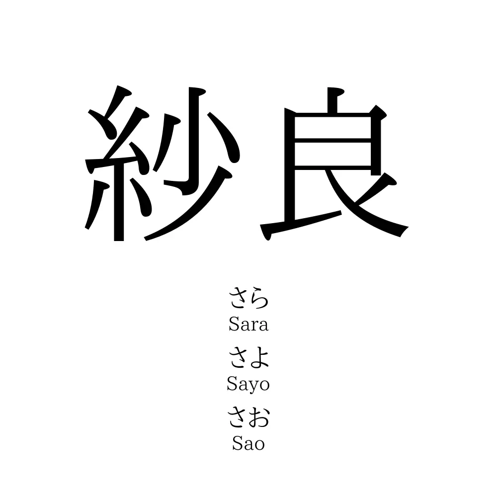 紗良 名前の意味 読み方 いいねの数は 名付けポン