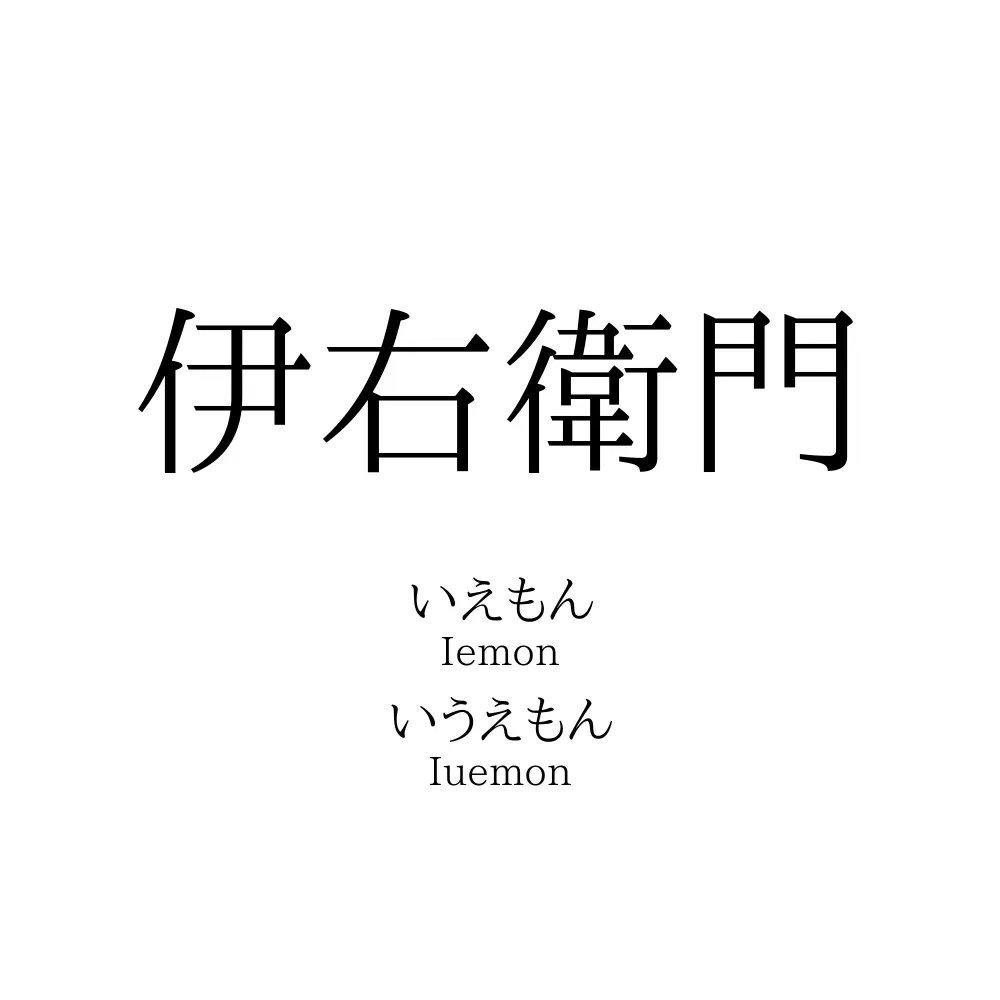 右 衛門 読み方