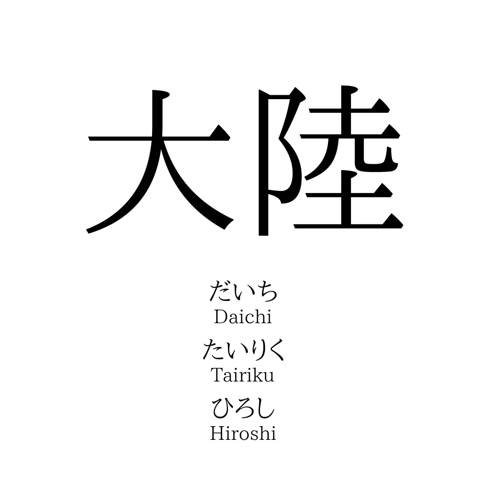大陸 の 名前